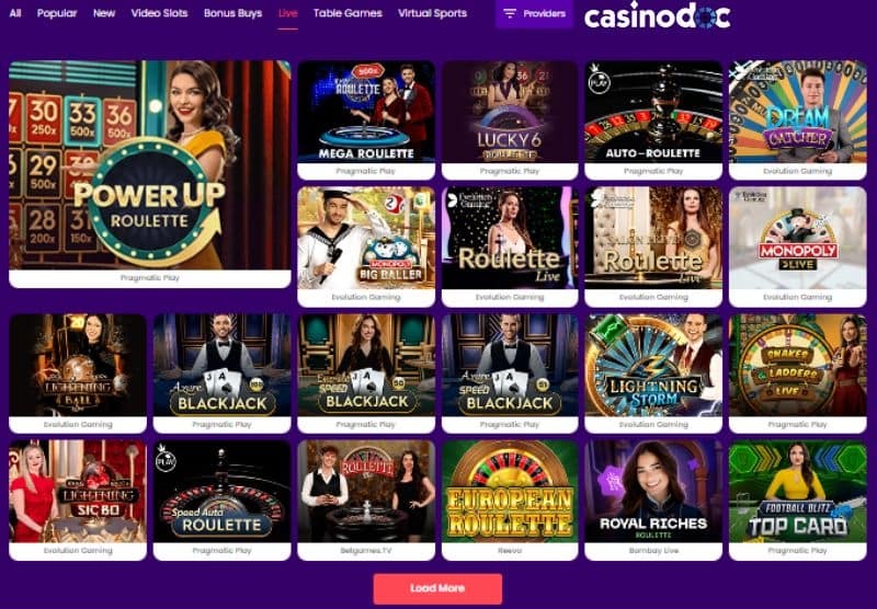 jeux live zinkra casino