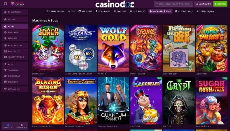 machines a sous malina casino
