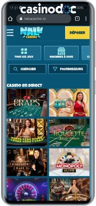 Nalu Casino sur mobile android
