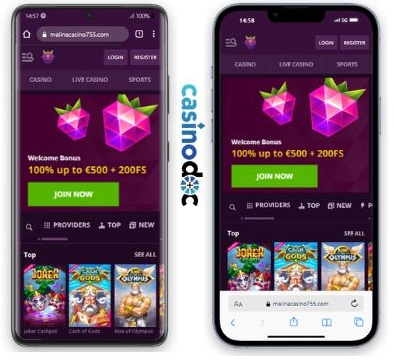 malina casino sur mobiles