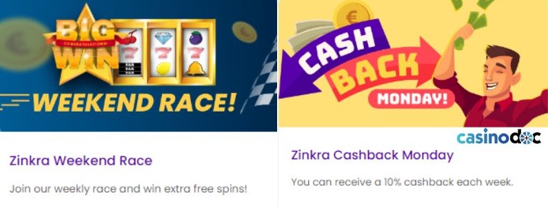 promotions zinkra casino