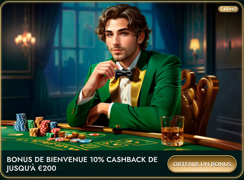 bonus de bienvenue cashback casino