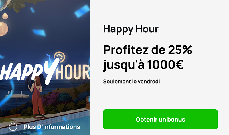 bonus du vendredi sur millionz casino