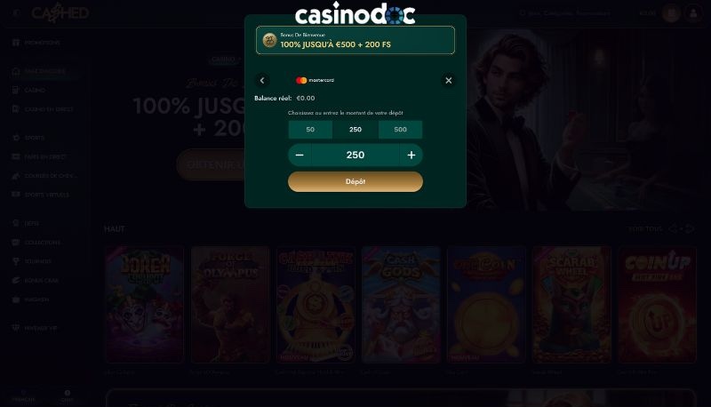 dépÎt cashed casino