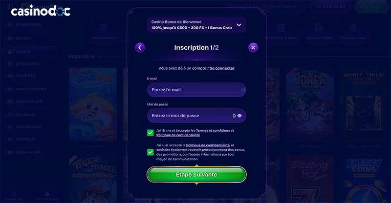 inscription etape 4 genie play