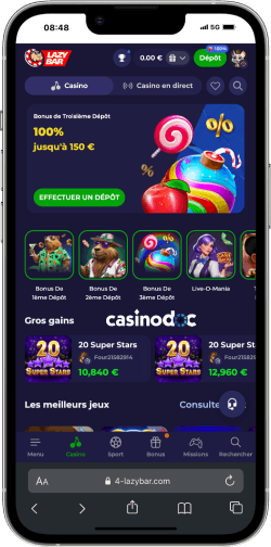 version iphone lazy bar
