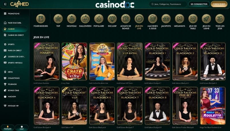 jeux live cashed casino