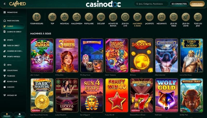 machines Ă sous cashed casino