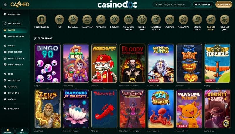 mini jeux cashed casino