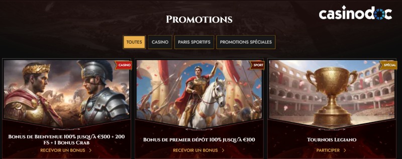 promotions legiano casino