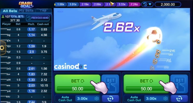 crash goal jeu