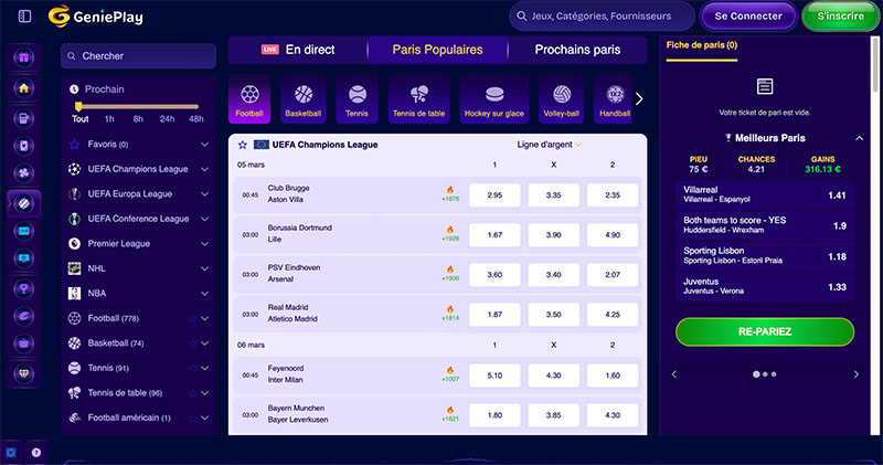 paris sportifs sur genieplay