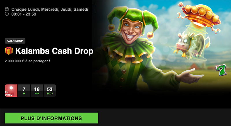 Compétition Kalamba Cash Drop