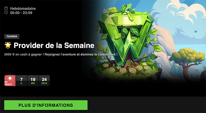 Compétition Provider de la Semaine