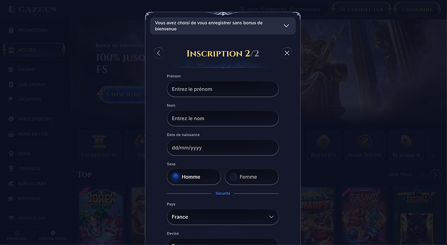 Informations complémentaires Cazeus