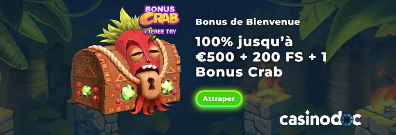 Bonus Crab sur Wazamba Casino