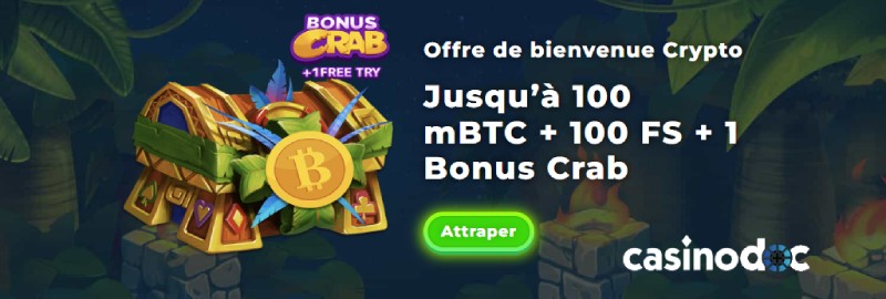 Bonus de bienvenue Crypto sur Wazamba Casino