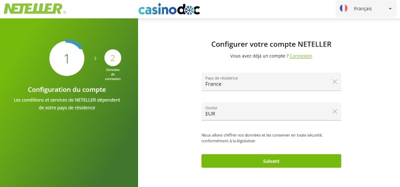 Créer un compte sur Neteller