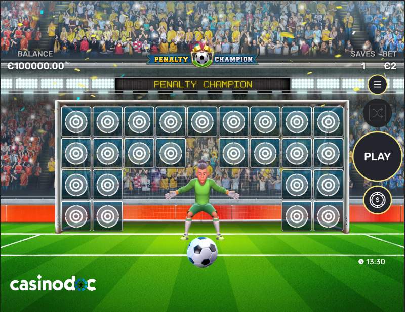 Interface de Penalty Champion