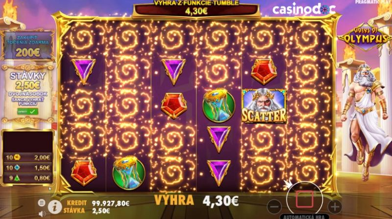 Jouer à Gates of Olympus avec 2 euros