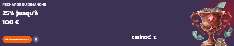 recharge du dimanche sur Coolzino Casino
