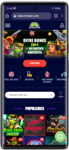 Interface mobile Limewin