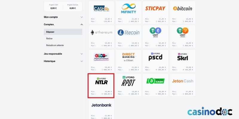 Neteller sur Jupi Casino