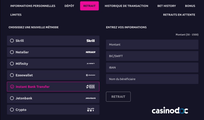 Retrait sur Revolut