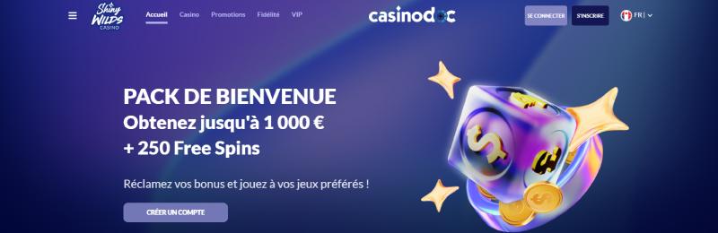 bonus bienvenue shinywilds
