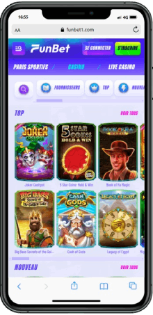 interface iphone funbet