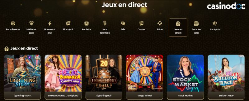 jeux live goldspin