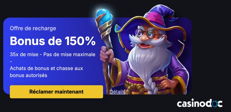 Bonus de Recharges SpinSala Casino