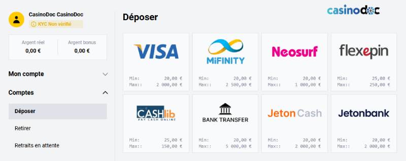 Dépôt sur Scibet