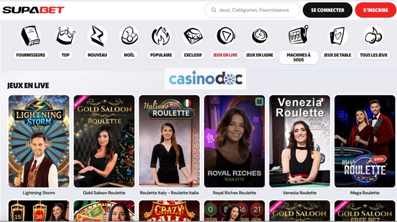 jeux live supabet