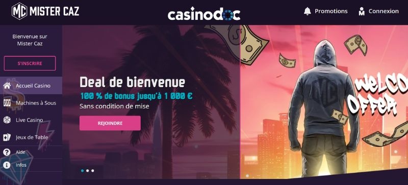 accueil mister caz casino