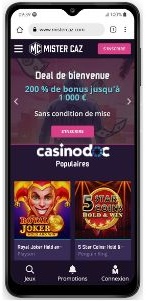 mobile android mister caz casino