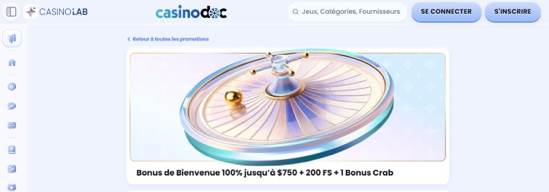 bonus de bienvenue casinolab
