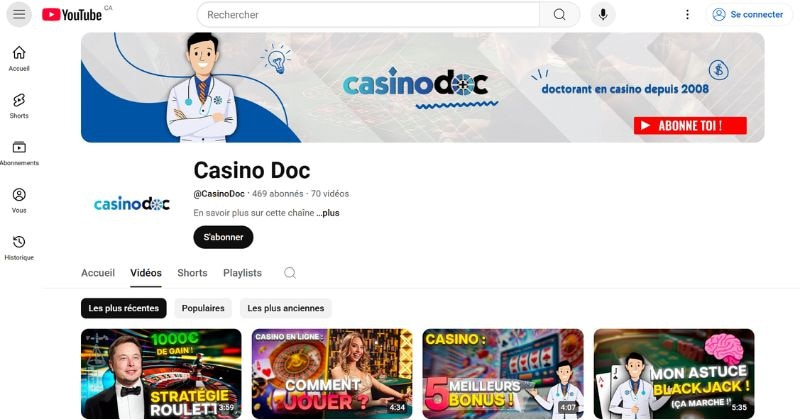 casinodoc youtube