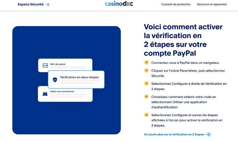 espace sécurité paypal