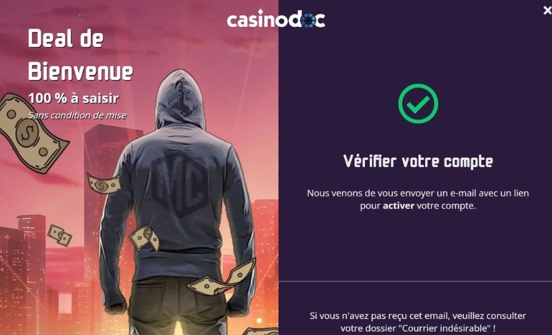 inscription étape 2 mister caz casino