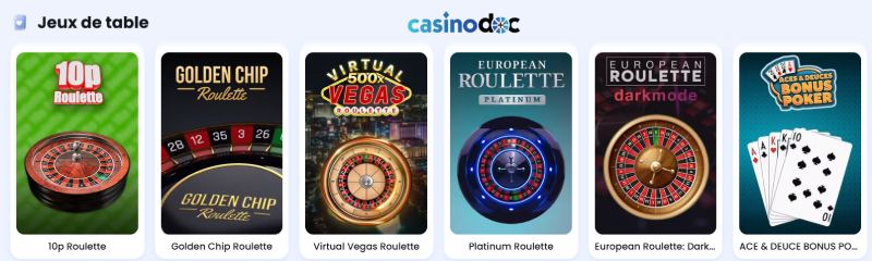 jeux de table casinolab