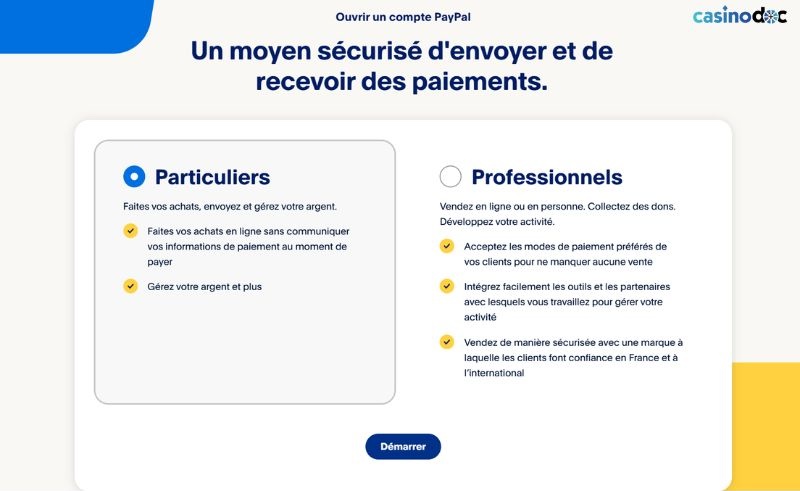 ouverture de compte paypal