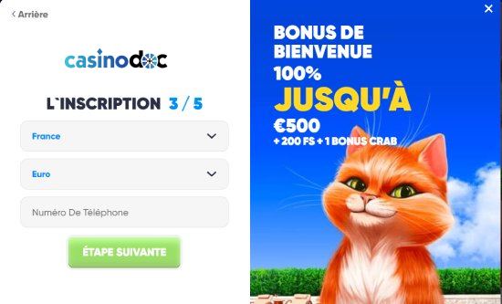 Inscription Casino Cazimbo 4