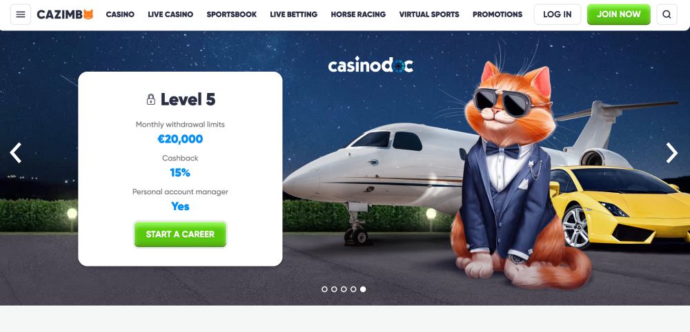 Le VIP sur Cazimbo Casino