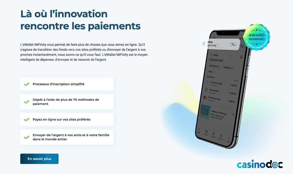 Transactions instantanées Mifinity