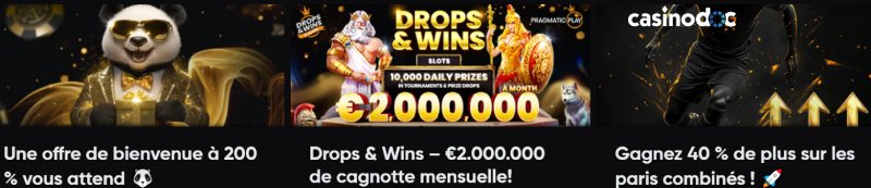 Les promotions sur Golden Panda