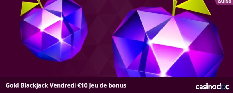 Le bonus Blackjack sur le casino Malina