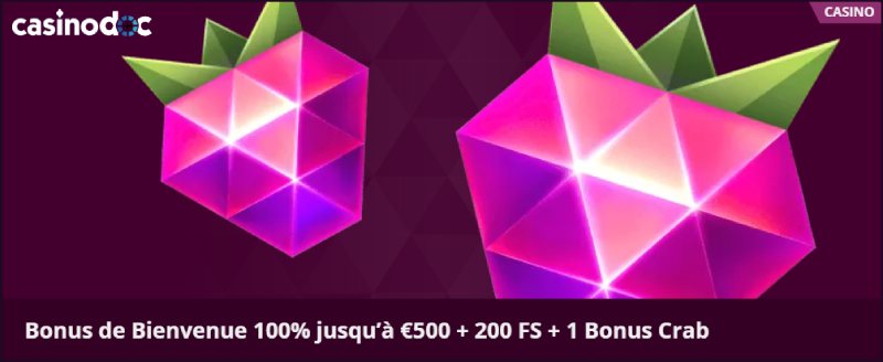 Le bonus de bienvenue sur le casino Malina