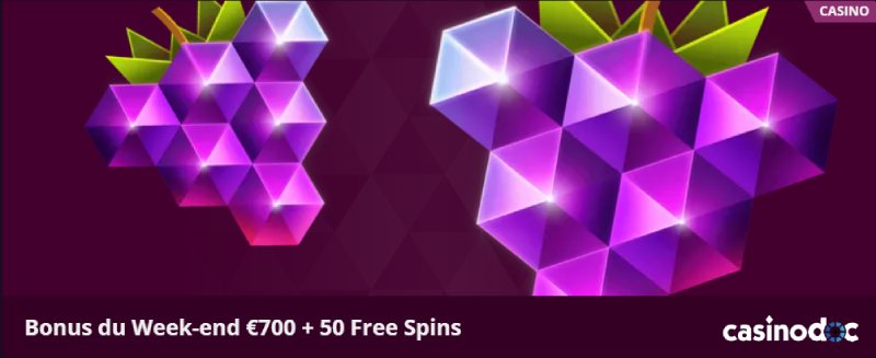 Le bonus du weekend sur le casino Malina
