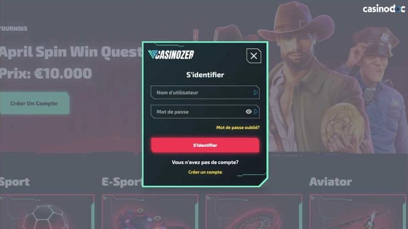 retrait étape 1 casinozer